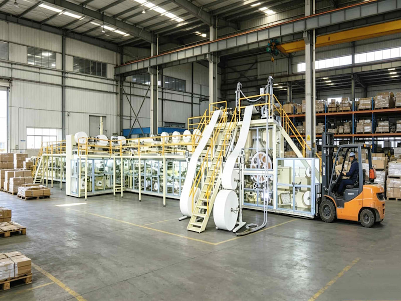 La nueva línea de producción de pañales para bebés de First One Machine entra en producción en masa, ayudando a los clientes extranjeros a mejorar su competitividad.